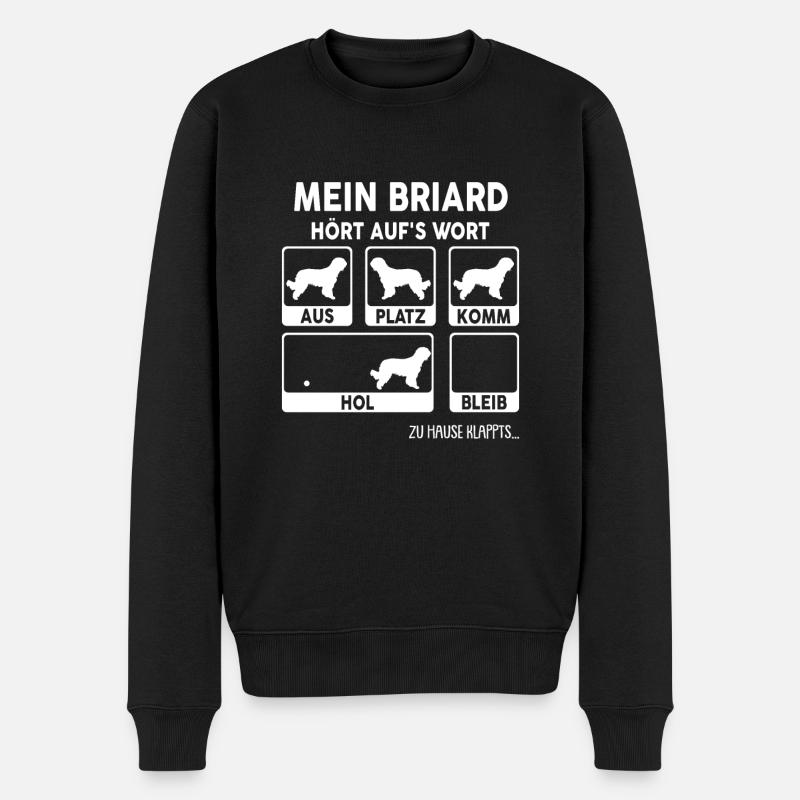 Briard Geschenk Hunde - Männer Premium Bio Pullover - Schwarz