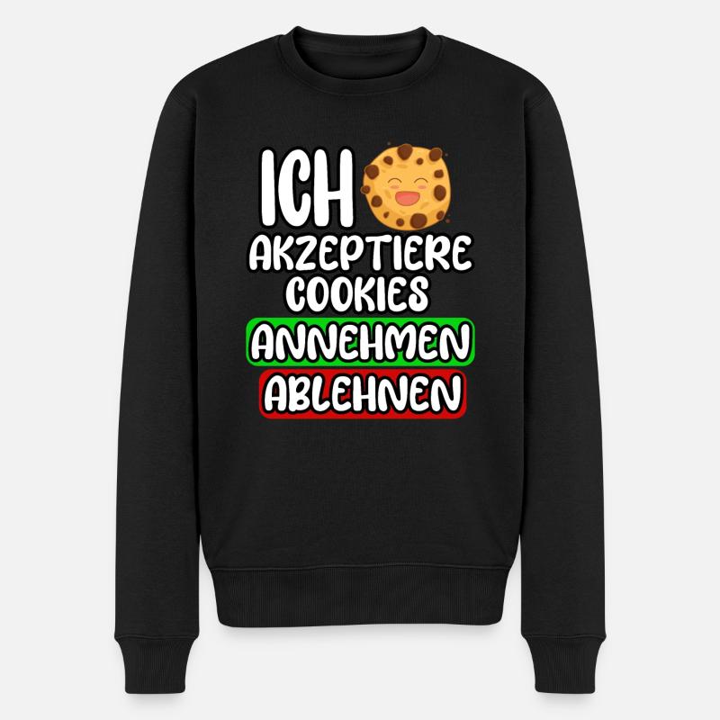 Plätzchen Schokolade Cookies - Männer Premium Bio Pullover - Schwarz