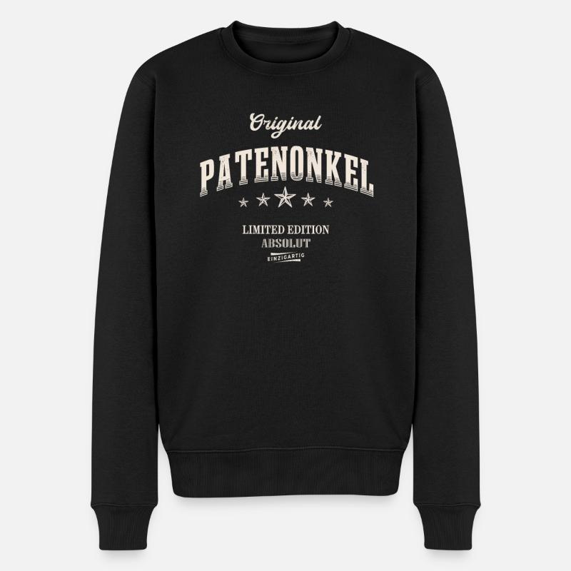Patenonkel Limited Edition - Männer Premium Bio Pullover - Schwarz
