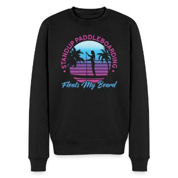 SUP Paddle Board Paddleboarding - Männer Premium Bio Pullover - Schwarz - Vorne - Nico (187cm)