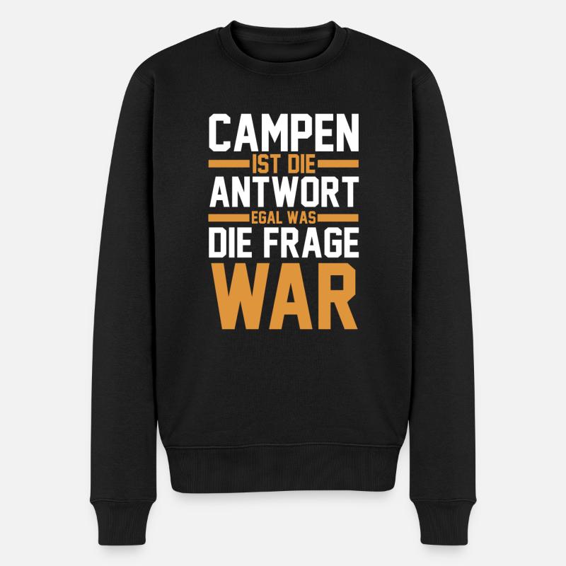 Wohnmobil Wohnwagen Caravan Camper Camping - Männer Premium Bio Pullover - Schwarz