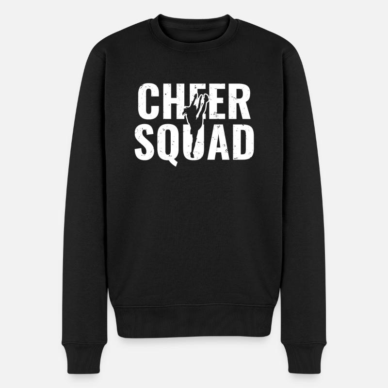 Cheer Squad Cheerleader Team Geschenk - Männer Premium Bio Pullover - Schwarz