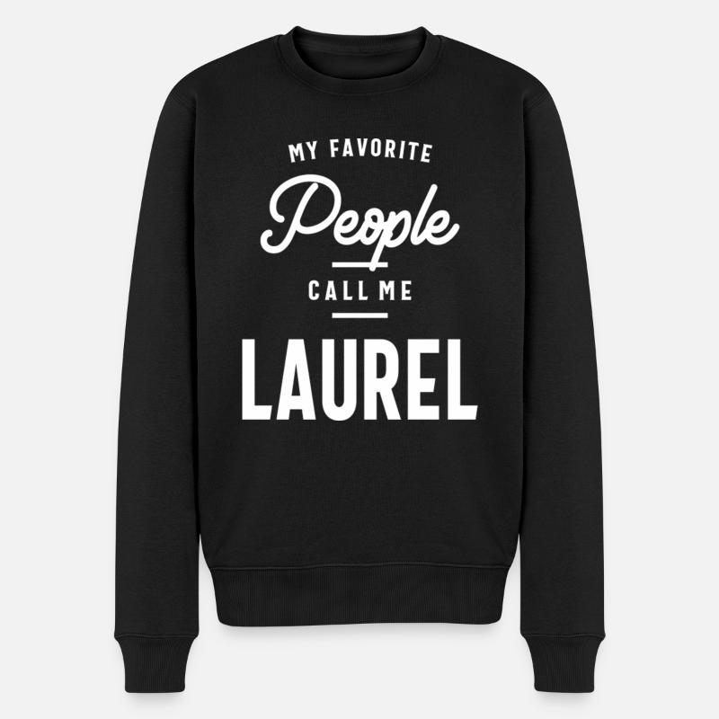 Nom personnalisé de Laurel - Pull Premium bio Homme - noir