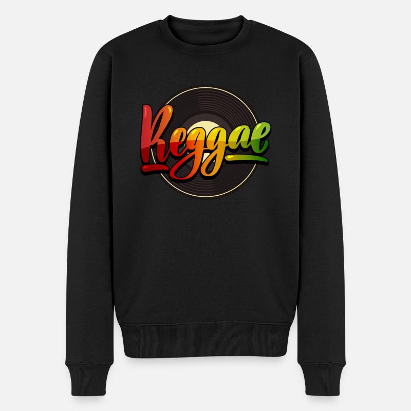 Good Vibes Only Rastafari Rasta Jamaica Reggae - Männer Premium Bio Pullover - Schwarz