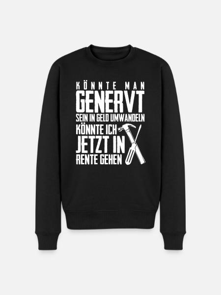 Genervter Handwerker Handwerk - Männer Premium Bio Pullover - Schwarz