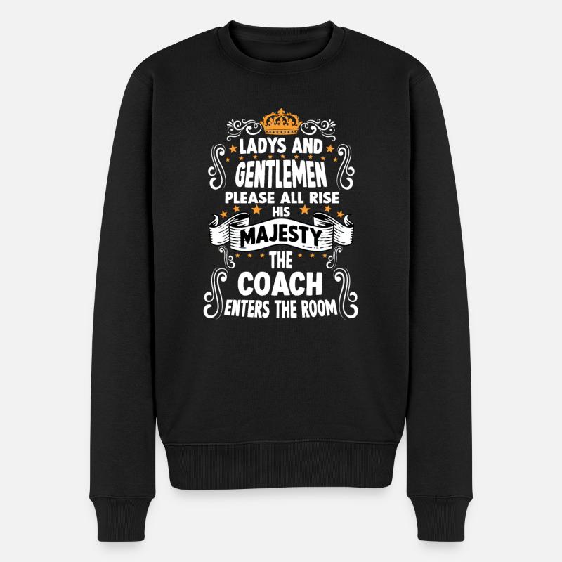 Trainer T Fun Spruch Trainer - Männer Premium Bio Pullover - Schwarz