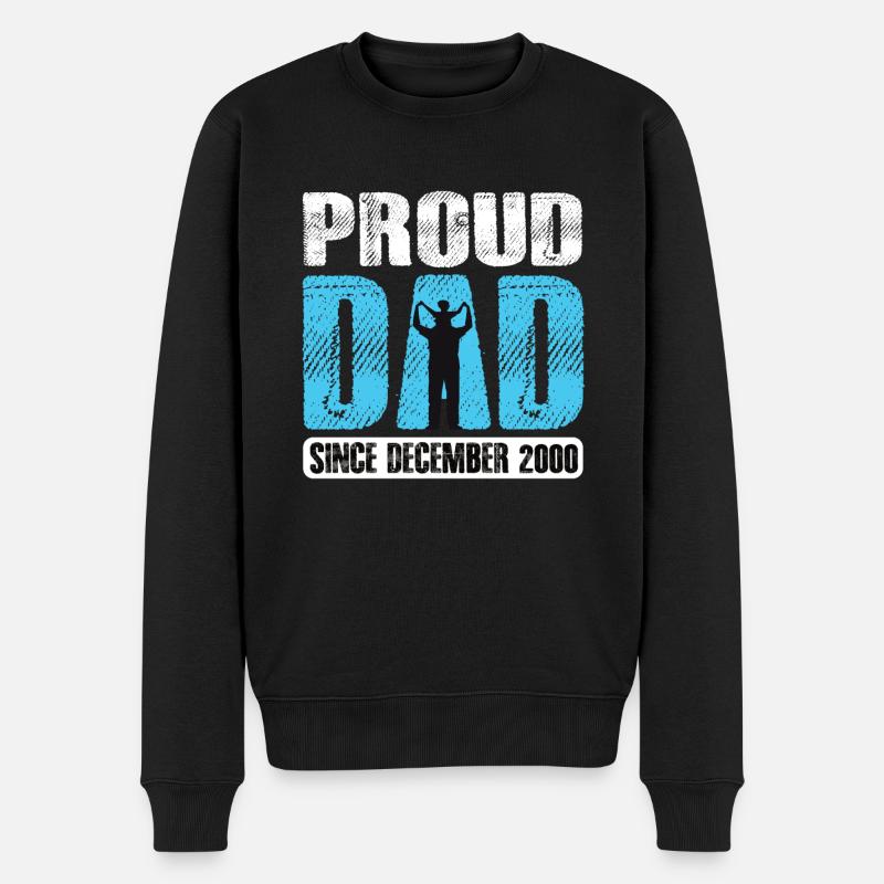 Fier papa depuis décembre 2000 - Pull Premium bio Homme - noir