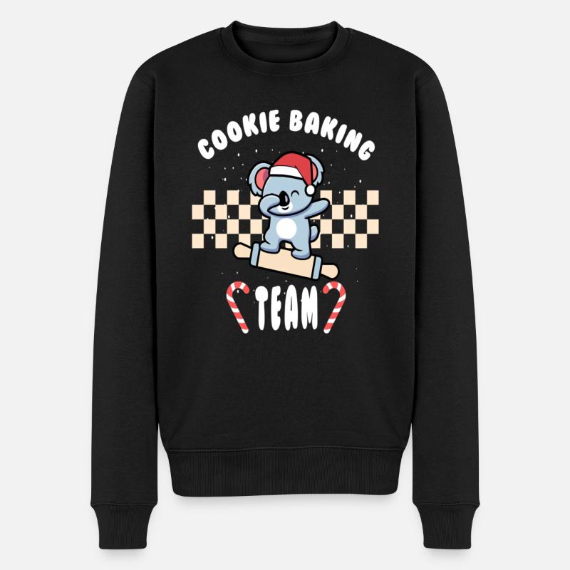 Christmas Cookie Baking Team - Männer Premium Bio Pullover - Schwarz