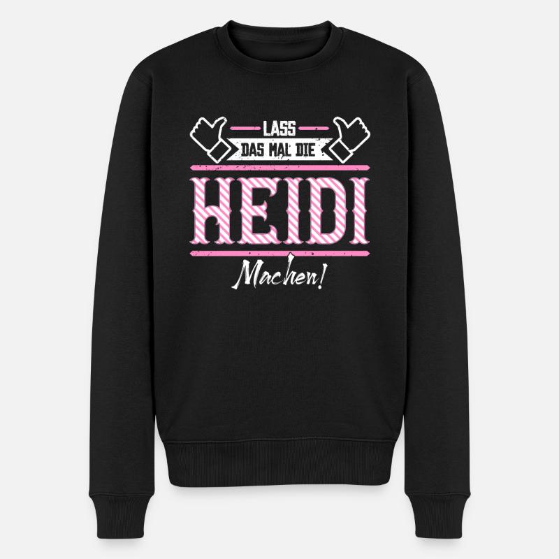 Heidi Geschenkidee Geschenk Geburtstag - Männer Premium Bio Pullover - Schwarz