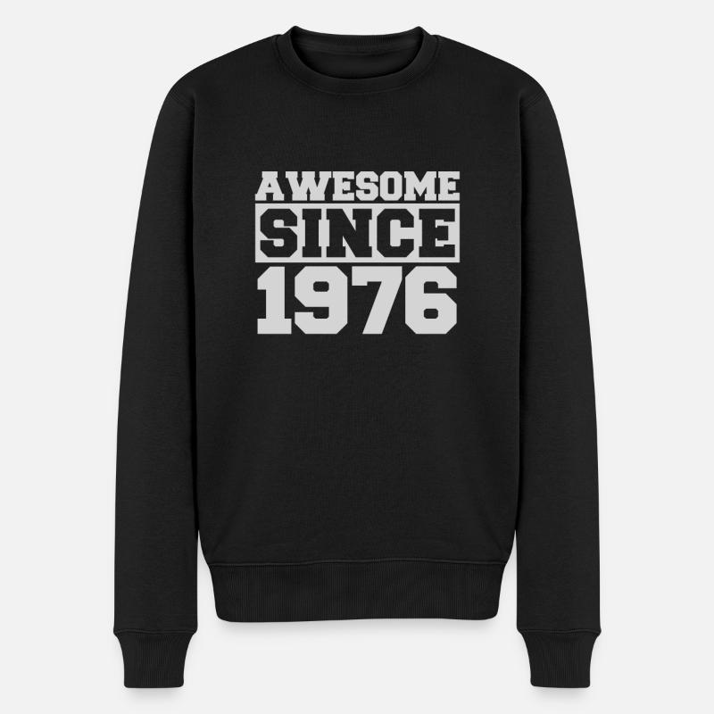 Awesome since 1976 - Männer Premium Bio Pullover - Schwarz