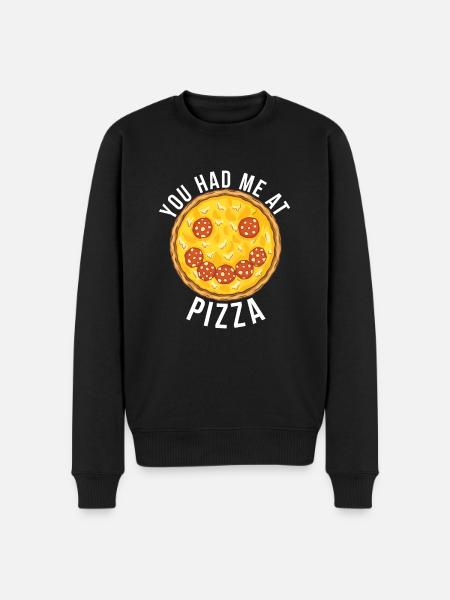 Snack Pizzalove Pizza Lover Gift - Men's Premium Organic Jumper - black