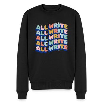 All Write Shirt Journalist Gift - Men's Premium Organic Jumper - black - Front - Nico (187cm)