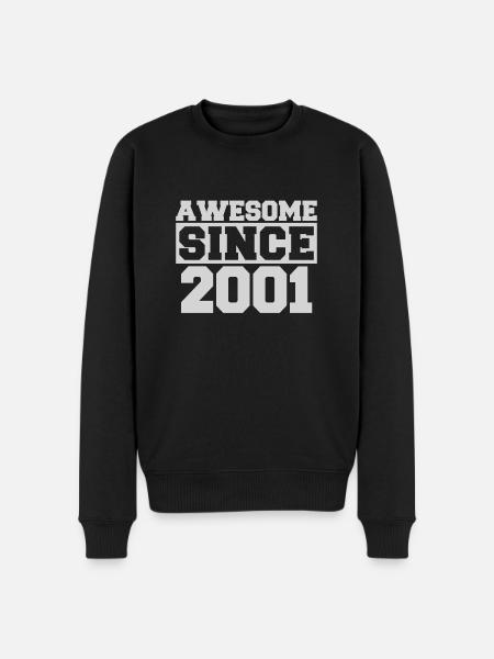 Awesome since 2001 - Men's Premium Organic Jumper - black