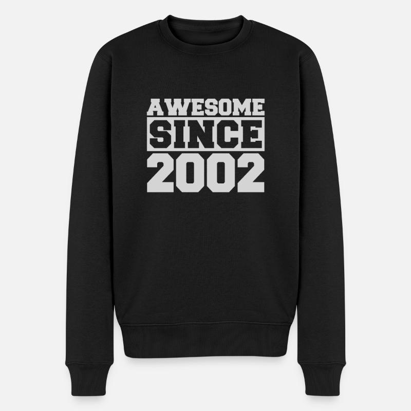 Awesome since 2002 - Männer Premium Bio Pullover - Schwarz