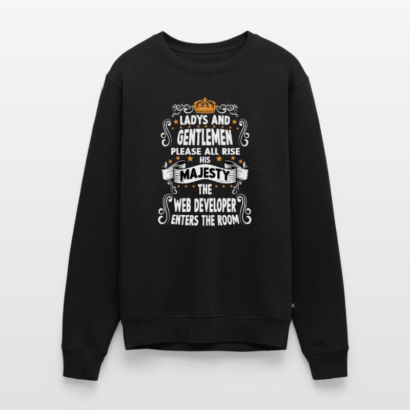web developer T funny saying motive Webdeveloper Men's Premium Organic Jumper
