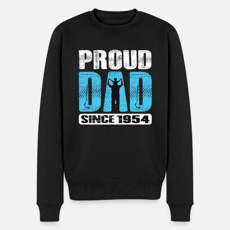 Fier papa depuis 1954 - Pull Premium bio Homme - noir