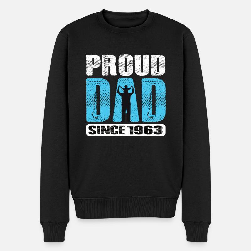 Fier papa depuis 1963 - Pull Premium bio Homme - noir
