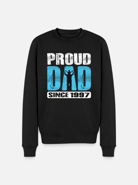 Proud Dad Since 1997 - Men's Premium Organic Jumper - black