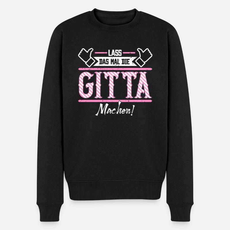 Gitta Geschenkidee Geschenk Geburtstag - Männer Premium Bio Pullover - Schwarz