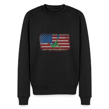 xxx Dinosaur Kids Dino Gift - Men's Premium Organic Jumper - black - Front - Nico (187cm)
