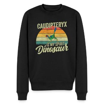 xxx Dinosaur Kids Dino Gift - Men's Premium Organic Jumper - black - Front - Nico (187cm)