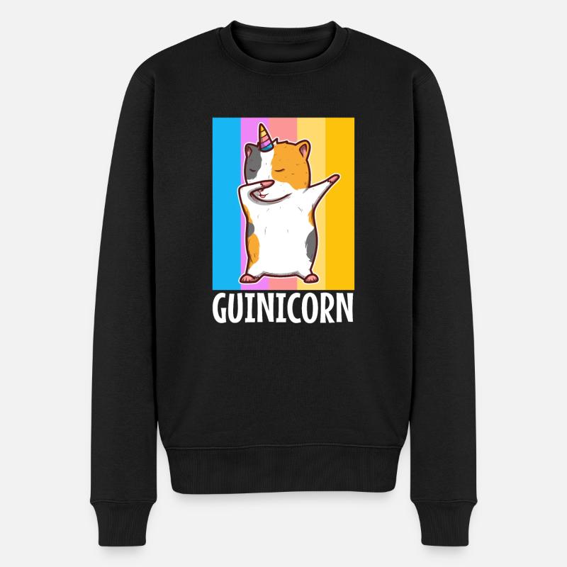 Guinicorn - Männer Premium Bio Pullover - Schwarz