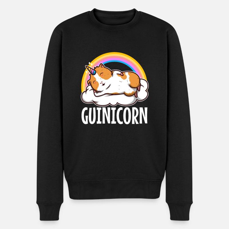 Guinicorn - Männer Premium Bio Pullover - Schwarz