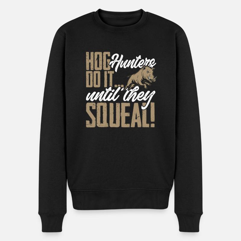 Chasse au sanglier chasseur sanglier - Pull Premium bio Homme - noir