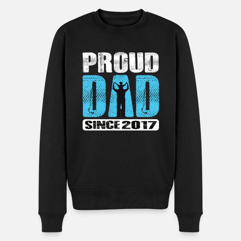 Fier papa depuis 2017 - Pull Premium bio Homme - noir