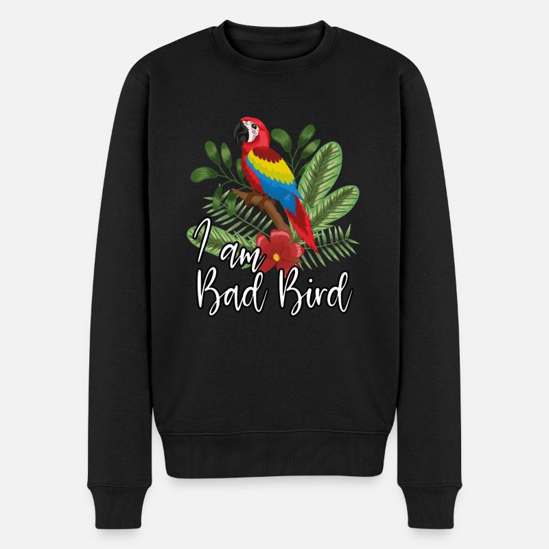 Je suis un oiseau maléfique - Pull Premium bio Homme - noir