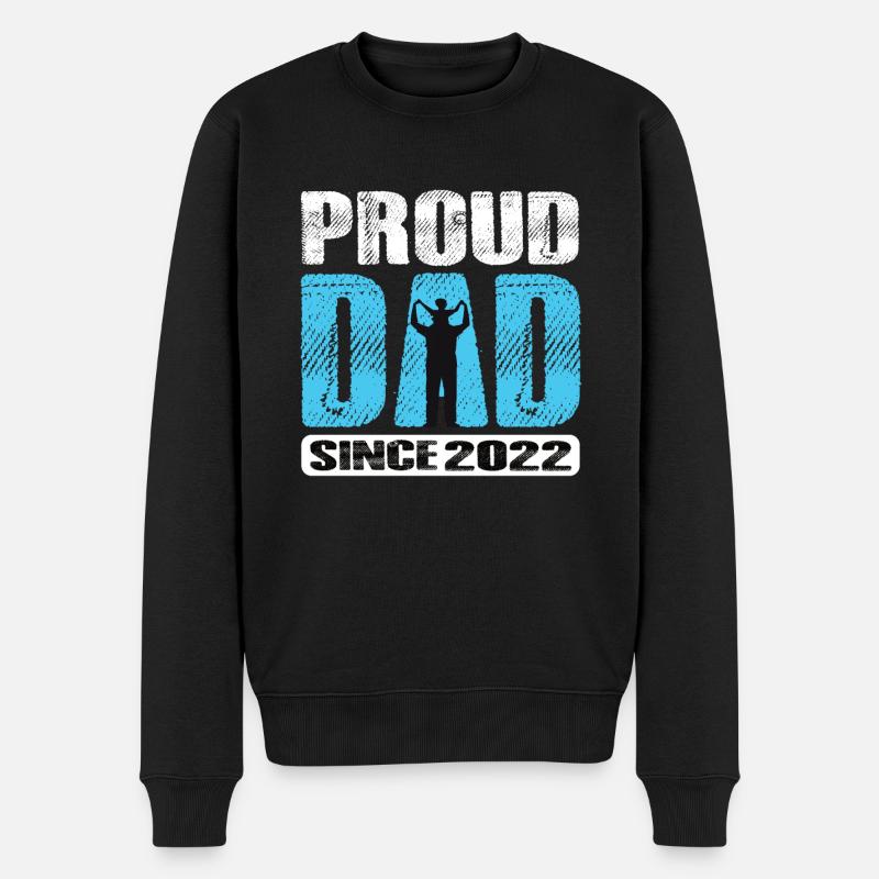 Fier papa depuis 2022 - Pull Premium bio Homme - noir
