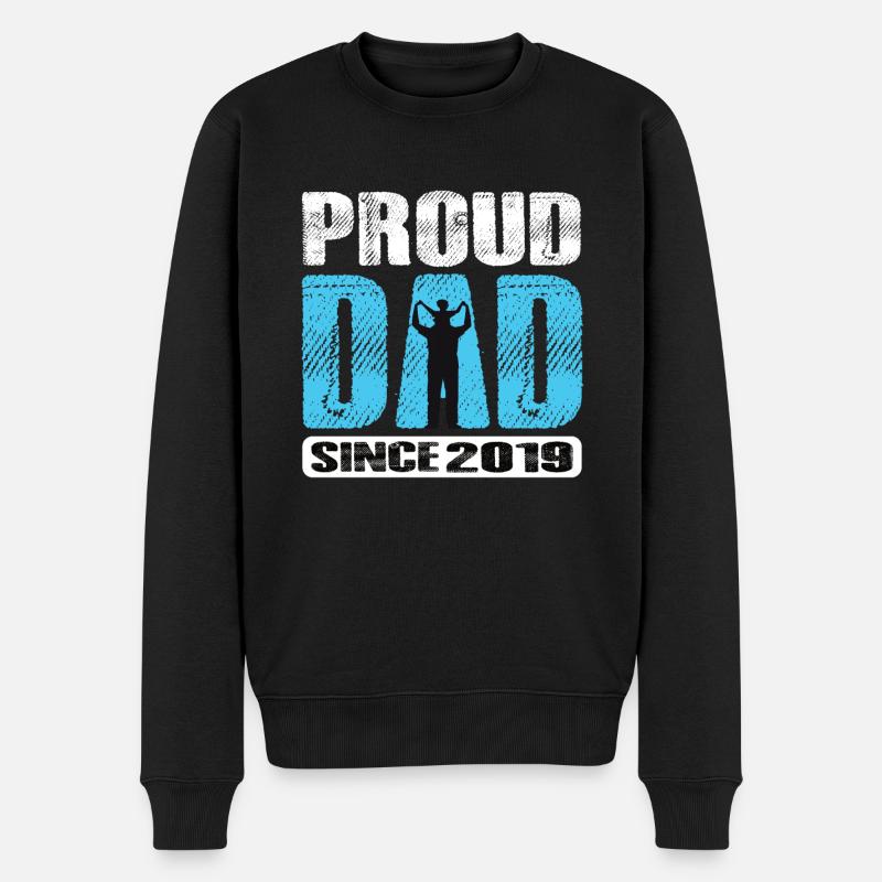 Fier papa depuis 2019 - Pull Premium bio Homme - noir