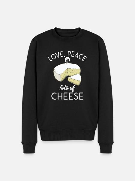 Snack Cheese Lover Cheese Gift - Men's Premium Organic Jumper - black