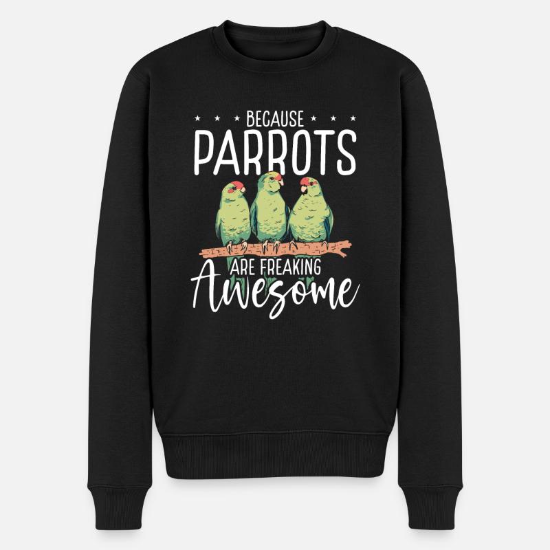 Les perroquets sont géniaux - Pull Premium bio Homme - noir