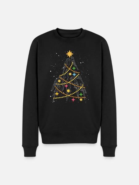 Parrots Christmas Tree - Men's Premium Organic Jumper - black