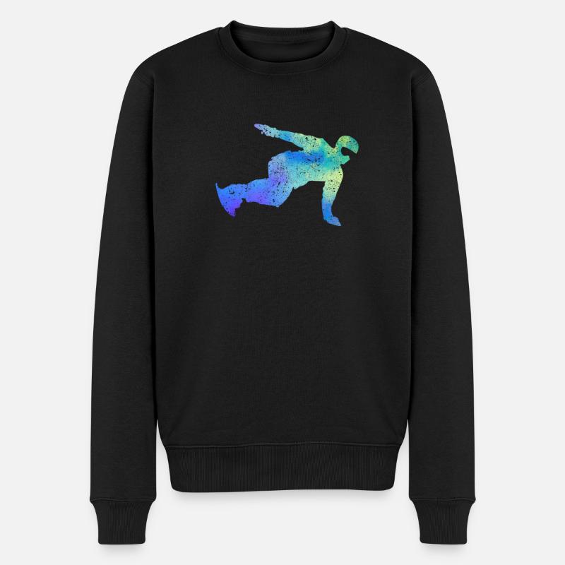 Snowboard Freestyle Snowboarding Wintersport Snow - Männer Premium Bio Pullover - Schwarz