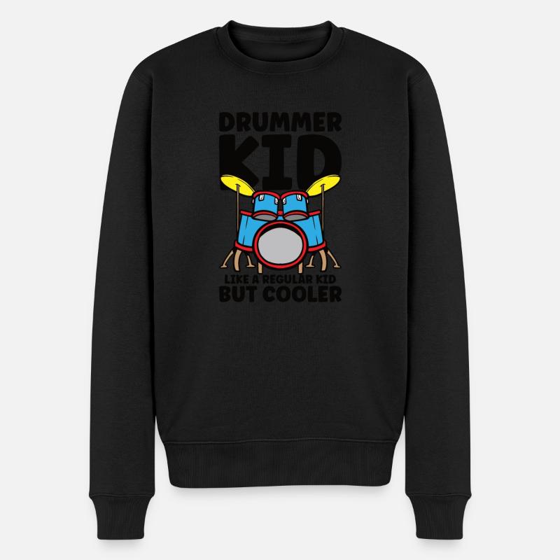 Batteur Batterie Musique Batterie Batterie - Pull Premium bio Homme - noir