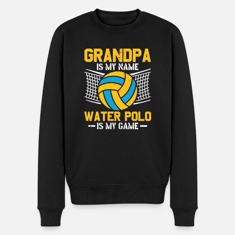 Water Polo Wasserball - Männer Premium Bio Pullover - Schwarz