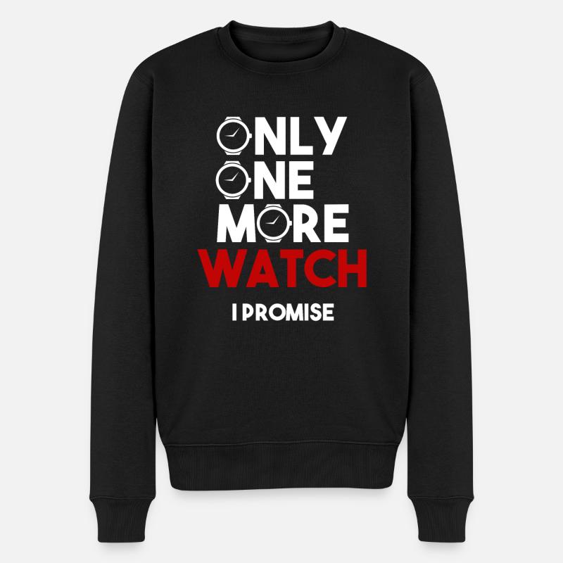 Uhrensammler Uhr Uhrmacher - Männer Premium Bio Pullover - Schwarz
