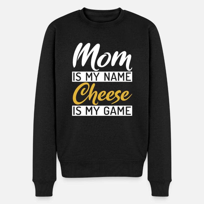 Snack Cheese Lover Cheese Gift - Men's Premium Organic Jumper - black