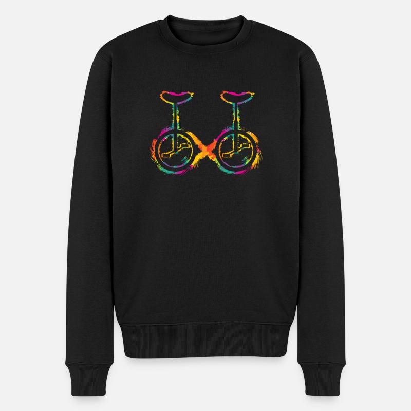 Unicycle Infinity Rainbow - Men's Premium Organic Jumper - black