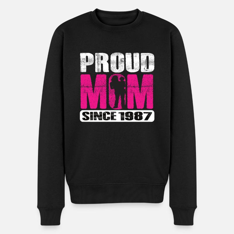 Maman fière depuis 1987 - Pull Premium bio Homme - noir