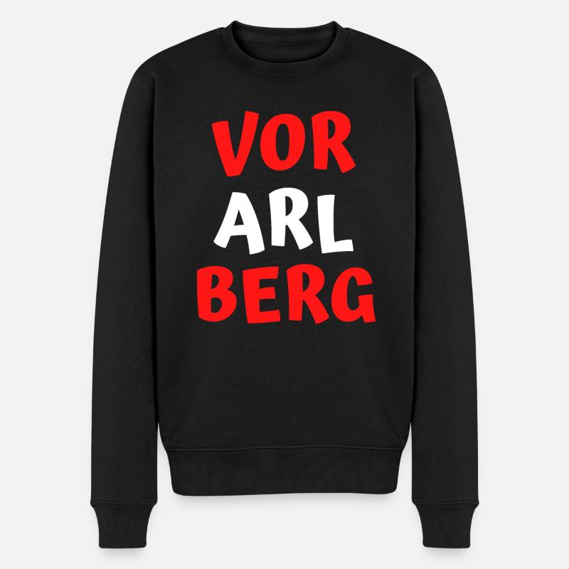 Vorarlberg - Männer Premium Bio Pullover - Schwarz