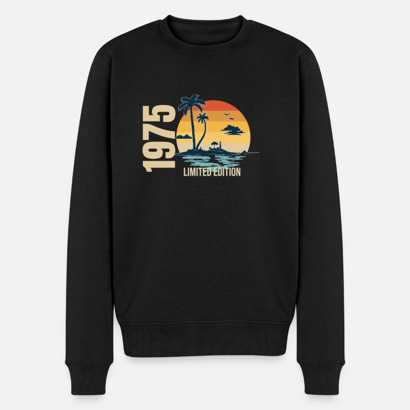 Geburtstag Limited Edition 1975 - Männer Premium Bio Pullover - Schwarz