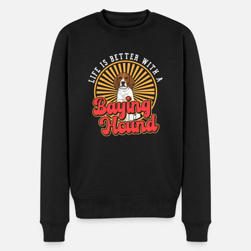 Treeing Walker Coonhound - Männer Premium Bio Pullover - Schwarz
