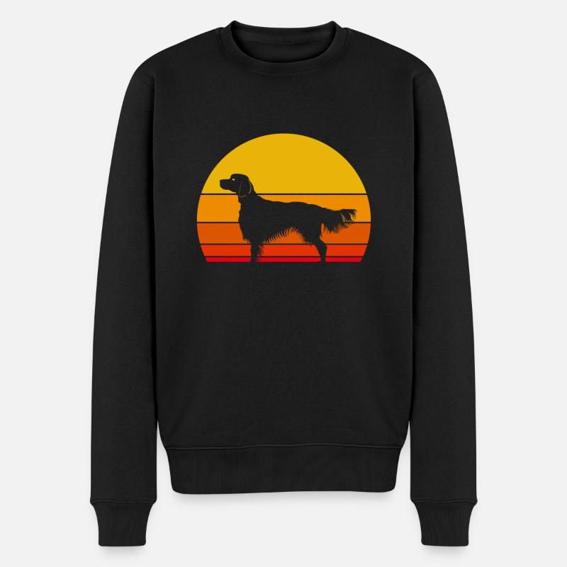 Setter rouge et blanc irlandais - Pull Premium bio Homme - noir