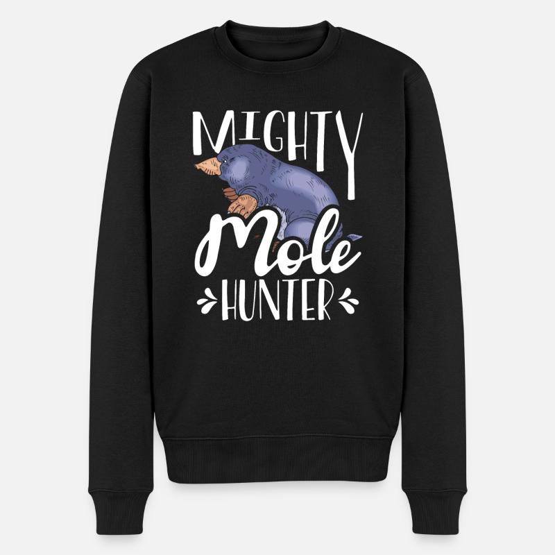 Mighty Mole Hunter - Men's Premium Organic Jumper - black