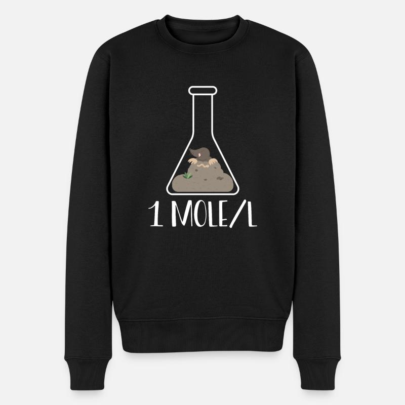 One mole per liter - Men's Premium Organic Jumper - black