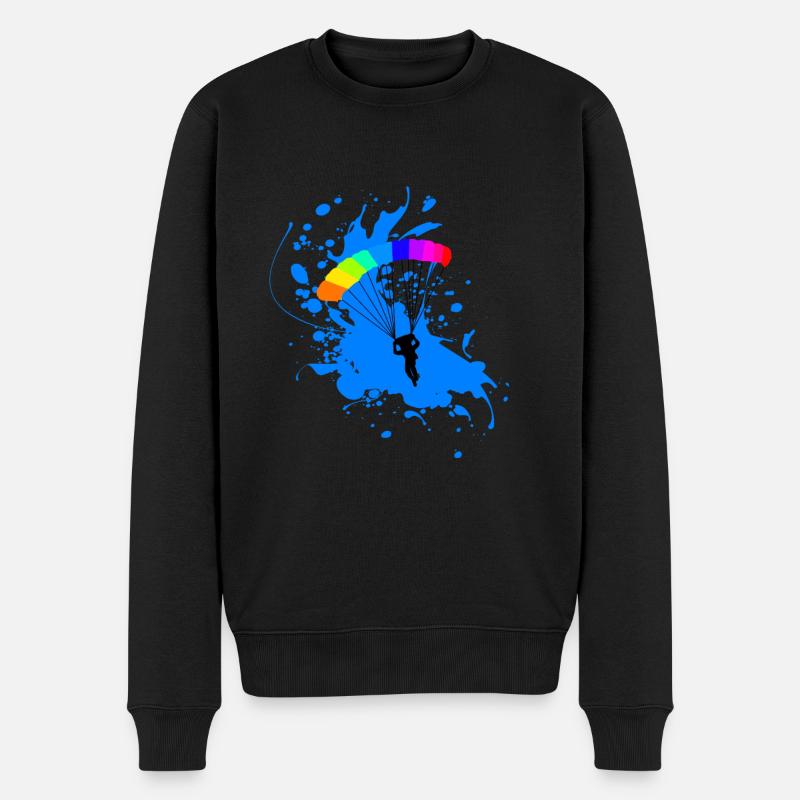 Fallschirmspringen - Männer Premium Bio Pullover - Schwarz