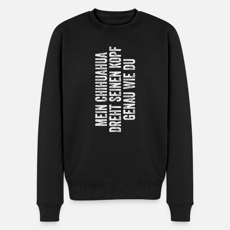 Chihuahua Geschenk Hunde - Männer Premium Bio Pullover - Schwarz